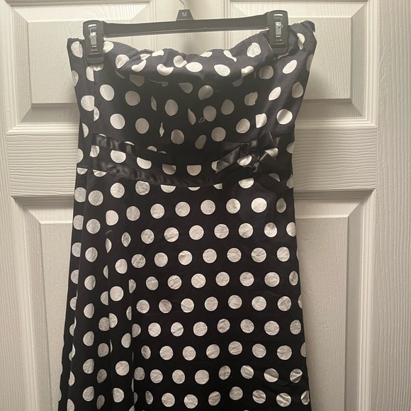 Black and white polka dot vintage pinup dress - Picture 1 of 5